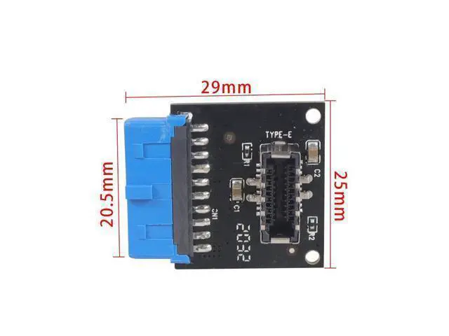 Alt view image 12 of 13 - USB 3.1 Front Panel Socket to USB 3.0 20Pin Header Male Extension Cable Adapter for Motherboard Card 20P USB to Type-E Connector (5 Pcs)
