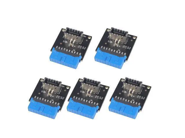 Alt view image 13 of 13 - USB 3.1 Front Panel Socket to USB 3.0 20Pin Header Male Extension Cable Adapter for Motherboard Card 20P USB to Type-E Connector (5 Pcs)