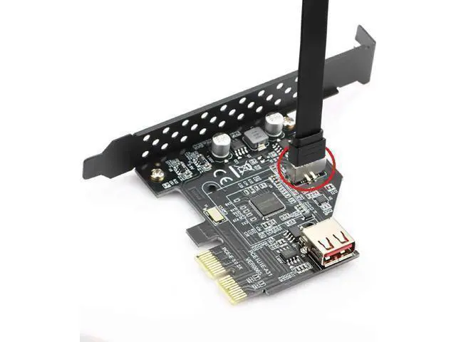 Alt view image 10 of 12 - 57cm USB 3.1 Gen2 Type-E to Type-C Front Panel Extension Cable, 10Gbps Internal Adapter Cable with Mount Screw