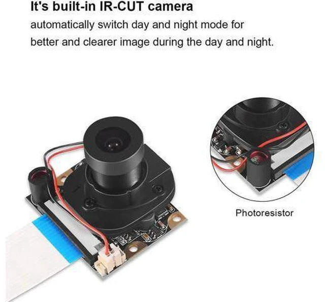 Alt view image 10 of 14 - Werleo for Raspberry Pi Camera Module with Automatic IR-Cut Night Vision Camera Video Module Adjustable Focus 5MP OV5647 Sensor 1080p HD Webcam Camera for Raspberry Pi 2 3 Model B Model B+ A+