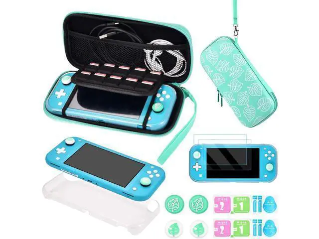 Alt view image 8 of 14 - Switch Lite Accessories Kit, Accessories Bundle with Carrying Case, Protective Cover case, 2-Pack Tempered Glass Screen Protector, 4 Thumb Grips