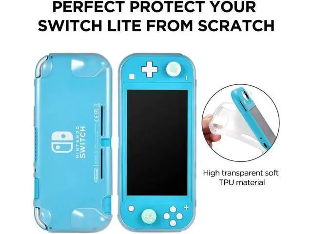 Alt view image 11 of 14 - Switch Lite Accessories Kit, Accessories Bundle with Carrying Case, Protective Cover case, 2-Pack Tempered Glass Screen Protector, 4 Thumb Grips