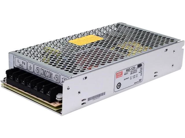 Alt view image 6 of 10 - Mean Well RID 125W 15V/-15V Switching Power Supply RID-125-1515 AC-DC Dual Output Power Supply Driver Converter Transformer with LED Power Index Lamp