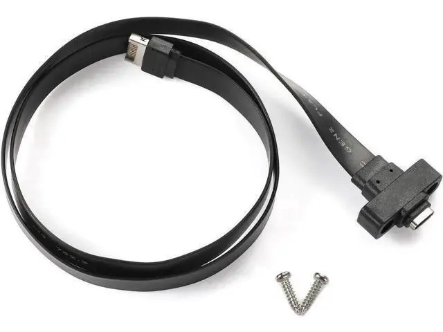 Alt view image 12 of 12 - 57cm USB 3.1 Gen2 Type-E to Type-C Front Panel Extension Cable, 10Gbps Internal Adapter Cable with Mount Screw