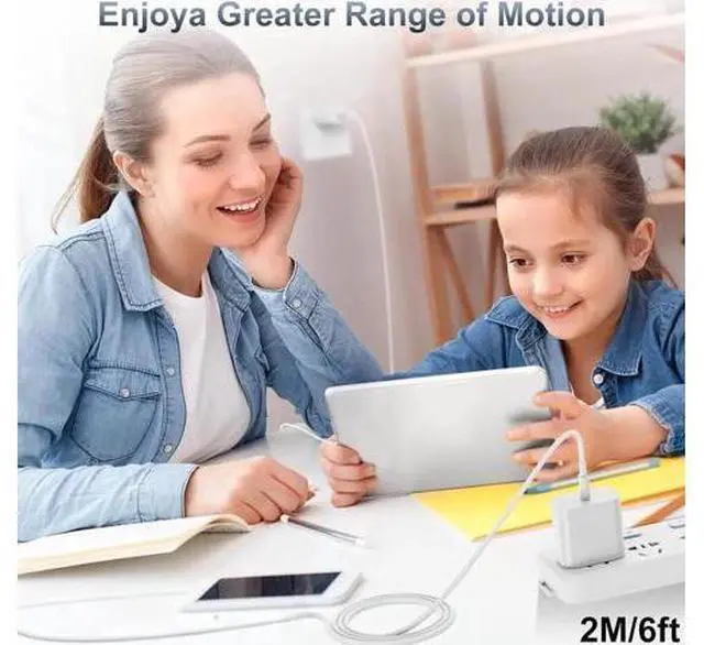 Alt view image 11 of 14 - iPhone 15 Fast Charger, 20W USB C Charging Block for Apple iPhone 15 Plus/15 Pro Max, iPad Pro 12.9/11 inch/4/3th/Air/Mini/6 Gen,iPad Wall Plug Power Adapter Cube Brick/6ft Type C to C Cable Cord Long