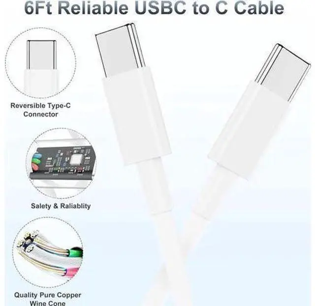 Alt view image 12 of 14 - iPhone 15 Fast Charger, 20W USB C Charging Block for Apple iPhone 15 Plus/15 Pro Max, iPad Pro 12.9/11 inch/4/3th/Air/Mini/6 Gen,iPad Wall Plug Power Adapter Cube Brick/6ft Type C to C Cable Cord Long