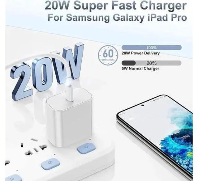 Alt view image 13 of 14 - iPhone 15 Fast Charger, 20W USB C Charging Block for Apple iPhone 15 Plus/15 Pro Max, iPad Pro 12.9/11 inch/4/3th/Air/Mini/6 Gen,iPad Wall Plug Power Adapter Cube Brick/6ft Type C to C Cable Cord Long