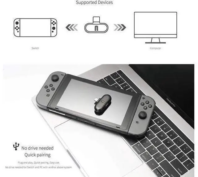 Alt view image 9 of 14 - ROUTE+ PRO Bluetooth Transmitter Wireless Audio USB-C Adaptor or Receiver With Voice Transmission - Must Have Gaming Accessory For Wireless Headset to Work With Nintendo Switch and PC