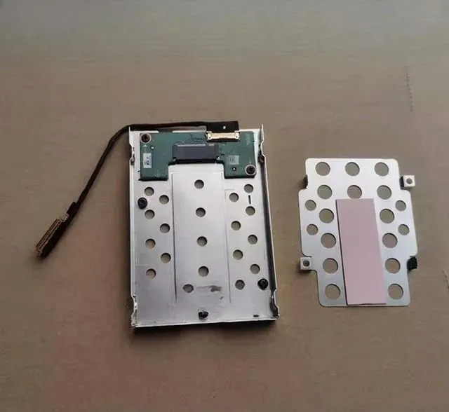 Alt view image 6 of 6 - NVME M.2 PCIe SSD to 2.5 Inch Hard Drive Caddy Bracket Tray with SATA HDD Cable For ThinkPad T470 T480 1AX994
