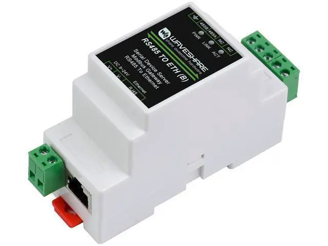 Alt view image 8 of 14 - waveshare Ethernet Industrial Serial Server RS485 to RJ45 Ethernet Module, TCP/IP to Serial, Support Rail-Mount/Modbus Gateway, TCP Server/TCP Client/UDP Mode/UDP Multicast Multi Communication Modes