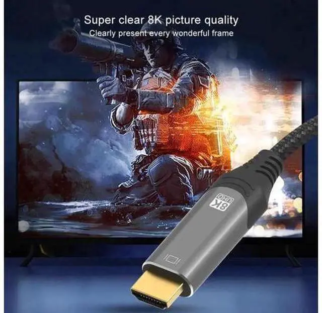 Alt view image 13 of 14 - 10FT HDMI to DisplayPort Cable, Unidirectional HDMI Input to DP Output, 8K & 4K Supported for PS5, Xbox, Mac Mini, PC Monitor