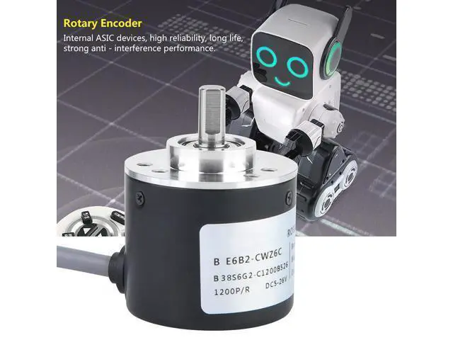 Alt view image 12 of 14 - Encoder, ASIC Devices Outer Diameter 38mm Incremental Encoder for Power Supply Reverse Wiring Protection Conversion(1200P/R)