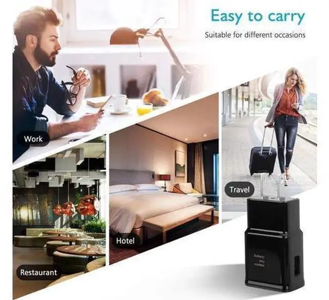 Alt view image 11 of 14 - Adaptive Fast Charging Block USB Wall Charger Plug Travel Adapter Android Phone Charger for Samsung Galaxy S24/S23/S22/S22 Ultra/S21/S20/S10/S9/S8/S7/Edge/Note 10 9 8 Quick Charger,Cell Phone Charger