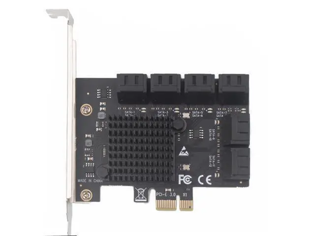 Alt view image 8 of 10 - PCIe x1 to 12-Port SATA3.0 Expansion Card,6Gbps SATA Adapter for SSD/HDD, Plug and Play with 12 Status LEDs, Compatible with Windows/Linux/Ubuntu/ESXi/Synology NAS (with SATA Cables)