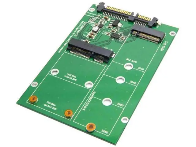 Alt view image 12 of 14 - 2-in-1 mSATA & NGFF SATA SSD to 2.5" SATA 3.0 PCB Adapter, Comes with SATA to USB 3.0 Cable