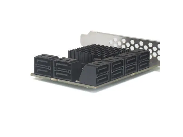 Alt view image 7 of 10 - PCIe x1 to 12-Port SATA3.0 Expansion Card,6Gbps SATA Adapter for SSD/HDD, Plug and Play with 12 Status LEDs, Compatible with Windows/Linux/Ubuntu/ESXi/Synology NAS (with SATA Cables)