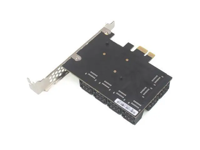 Alt view image 10 of 10 - PCIe x1 to 12-Port SATA3.0 Expansion Card,6Gbps SATA Adapter for SSD/HDD, Plug and Play with 12 Status LEDs, Compatible with Windows/Linux/Ubuntu/ESXi/Synology NAS (with SATA Cables)