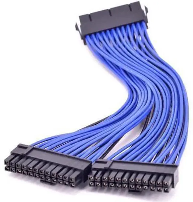 Alt view image 4 of 6 - ATX 24Pin 1-to-2 PSU Splitter Extension Cable, 20+4 Pin Male to Dual Female Motherboard Power Adapter Cord for Desktop PC Internal Wiring