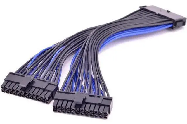 Alt view image 6 of 6 - ATX 24Pin 1-to-2 PSU Splitter Extension Cable, 20+4 Pin Male to Dual Female Motherboard Power Adapter Cord for Desktop PC Internal Wiring