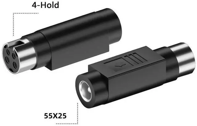 Alt view image 4 of 4 - Dc 5.5*2.5mm to 4 Pin Jack Tip Plug Connector Cord for Qosmio X300 X305 X305-Q706 Q708 Q712 Laptop Power Adapter Charger