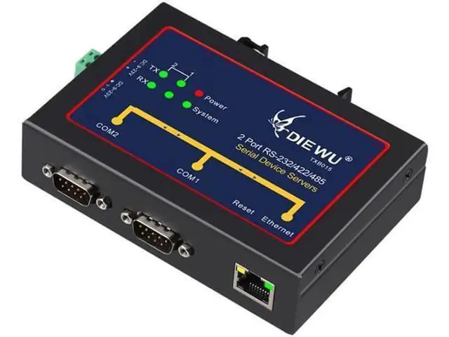 Alt view image 6 of 10 - Serial to Ethernet Server Device Adapter to RS232/485/422 Serial device servers support Auto-MDI/MDIX 10/100Mbps TXB015