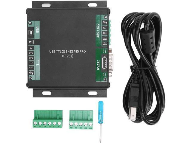 Alt view image 8 of 14 - 9 in 1 USB TTL RS232 RS422 PRO Converter, Industrial Isolated USB to RS232 485 422 TTL Adapter, Chip with Multi Interface Support, Aluminum Alloy Casing for