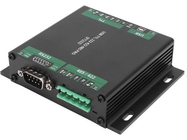 Alt view image 10 of 14 - 9 in 1 USB TTL RS232 RS422 PRO Converter, Industrial Isolated USB to RS232 485 422 TTL Adapter, Chip with Multi Interface Support, Aluminum Alloy Casing for
