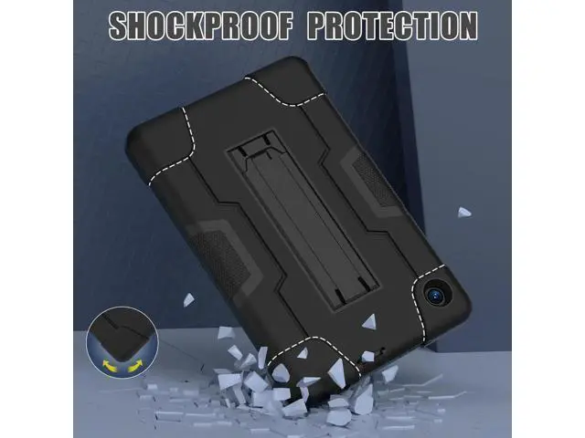 Alt view image 13 of 14 - Protective Case For TCL Tab 8 LE Model 9137W) / TCL Tab 8 WiFi Model 9132X, Shockproof Cover with Kickstand + Universal Stylus Pen