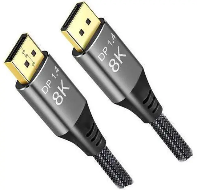 Alt view image 8 of 14 - AOMOPROING 8K Displayport to DisplayPort 1.4 Cable 33ft /10m, Ultra HD 4K 144Hz, 8K 60Hz, HBR3(7680x4320 Resolution), High Speed 32.4Gbps, Long Nylon Braided DisplayPort 1.4 1.2 Cable 33ft