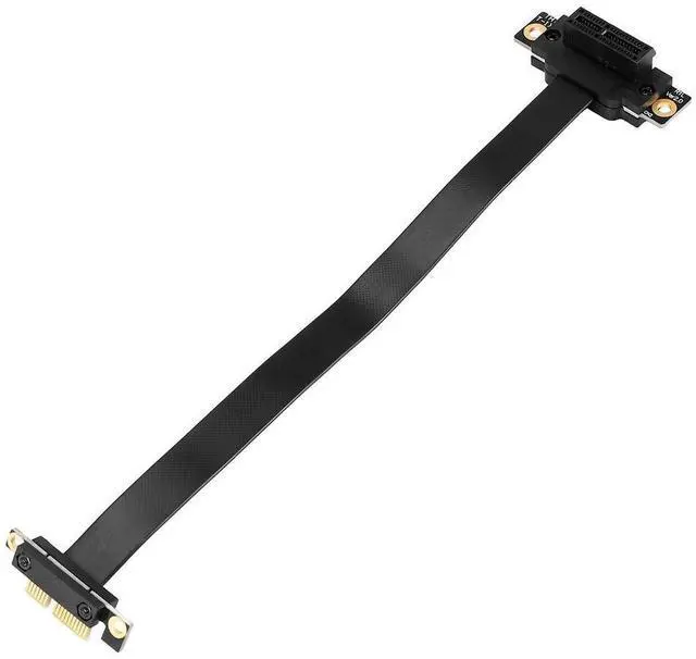 Alt view image 5 of 6 - PCIE X1 Riser Cable Dual 90 Degree Right Angle PCIe 3.0 X1 to X1 Extension Cable 8Gbps PCI Express 1X Riser Card 20cm