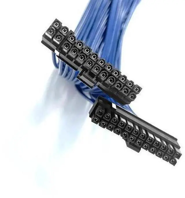Alt view image 9 of 14 - 23.5cm ATX 24Pin 1-to-2 Y Splitter PSU Extension Cable, Male to Female Power Splitter Cord Replacement
