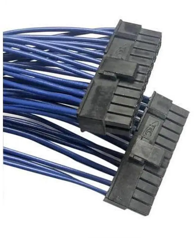 Alt view image 10 of 14 - 23.5cm ATX 24Pin 1-to-2 Y Splitter PSU Extension Cable, Male to Female Power Splitter Cord Replacement