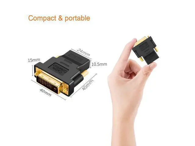 Alt view image 12 of 14 - DVI to HDMI Adapter, 5-Pack Bi-Directional DVI-D(24+1) Male to HDMI Female Converter, Support 1080P 3D for PS3, PS4, TV Box, Blu-ray, Projector, HDTV