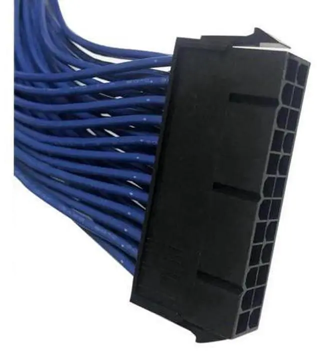 Alt view image 14 of 14 - 23.5cm ATX 24Pin 1-to-2 Y Splitter PSU Extension Cable, Male to Female Power Splitter Cord Replacement