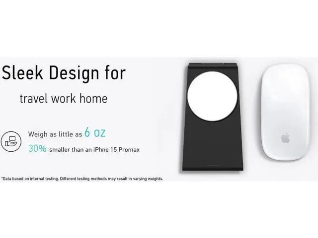 Alt view image 9 of 14 - 3-in-1 Foldable Charging Station for MagSafe, Travel Magnetic Charger Stand for iPhone 15 14 13 12 Pro Max, Fast Wireless Charging Dock for Apple Watch/AirPods(Black)