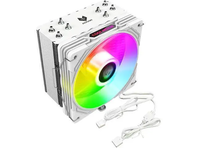 Alt view image 7 of 12 - 4 Heat Pipes CPU Cooler 5V 3PIN ARGB 4PIN PWM Cooling Fan Radiator for Intel LGA 775 115X 1200 17XX AMD AM4