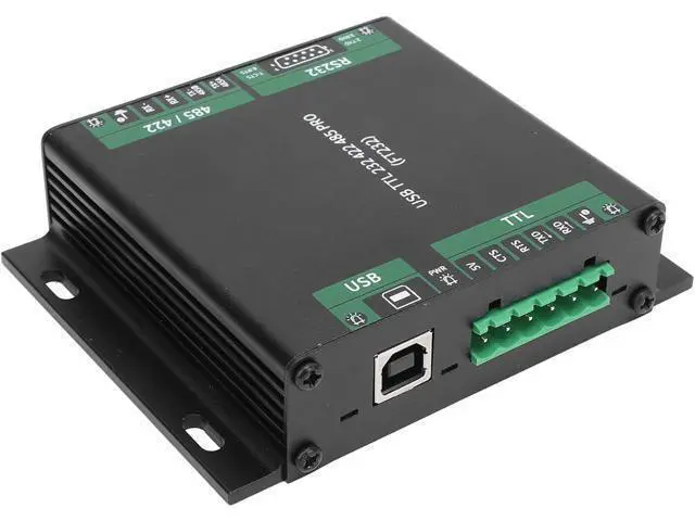 Alt view image 14 of 14 - 9 in 1 USB TTL RS232 RS422 PRO Converter, Industrial Isolated USB to RS232 485 422 TTL Adapter, Chip with Multi Interface Support, Aluminum Alloy Casing for