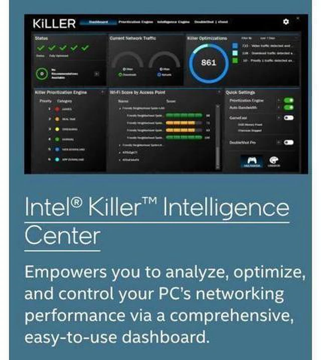 Alt view image 13 of 14 - Wi-Fi 6E AX411 Intel Killer AX1690i WIFI 6E Speed 2.4 Gbps 802.11ax 2.4/5/6GHz Bluetooth 5.3 BT5.3