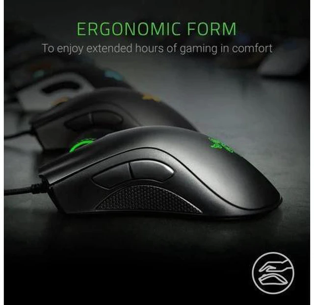 Alt view image 12 of 14 - DeathAdder Essential 6400 DPI 4G Optical Esports Gaming Mouse: 5 Programmable Buttons - Mechanical Switches - 2.1m Braided Wire - Classic Black