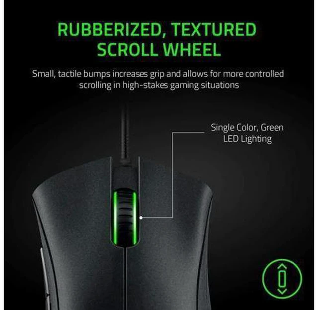 Alt view image 14 of 14 - DeathAdder Essential 6400 DPI 4G Optical Esports Gaming Mouse: 5 Programmable Buttons - Mechanical Switches - 2.1m Braided Wire - Classic Black
