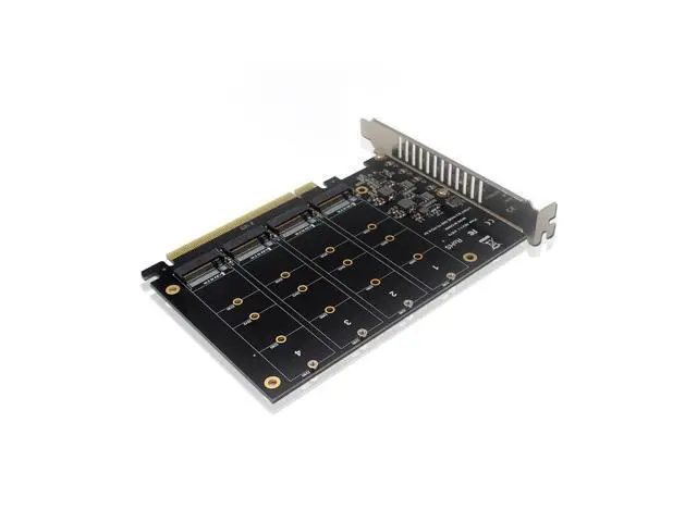 Alt view image 10 of 10 - 4 Port NVMe to PCI-e Host Controller Expansion Card, Support 2230 2242 2260 2280?M.2 NVME to PCIe X16 Adapter, M Key Hard Drive Converter Reader Expansion Card
