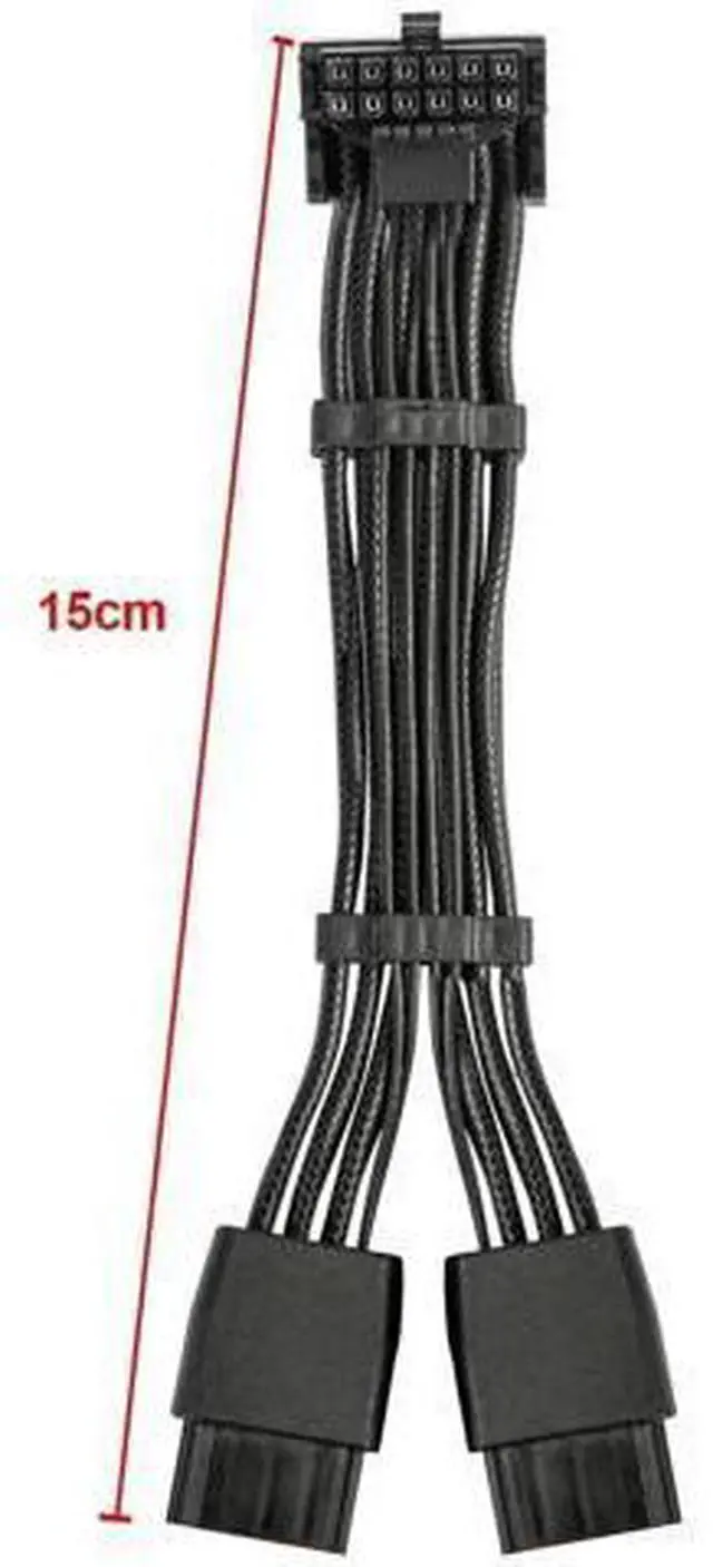 Alt view image 11 of 12 - Aomoproing 12VHPWR 90 Degree Adapter to 2X 8Pin: 16AWG 16 PIN GPU Right Angle PCI-E 5.0 Extension for for Graphic Card GPU 12+4pin RTX 3090Ti 4070Ti 4080 4090 (Type A)