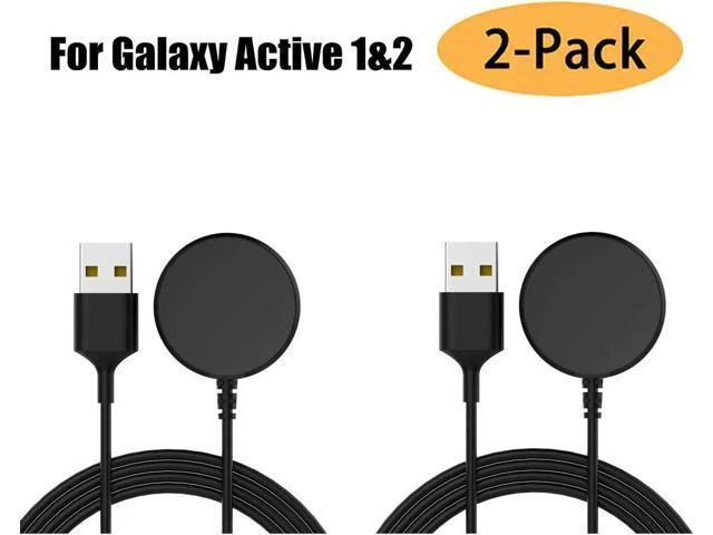 Alt view image 8 of 14 - 2-Pack Compatible with Samsung Galaxy Watch Active / Active 2 Charger Dock Wireless Charging Cable for Samsung Galaxy Active 1 / Active 2 Watch SM-R500 / SM-R820 / SM-R830