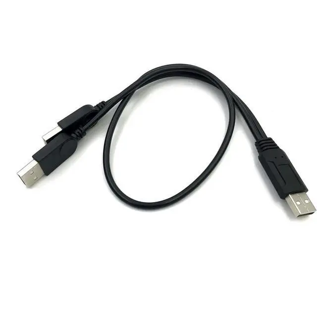 Alt view image 4 of 4 - USB 2.0 A 1 male to 2 Dual USB male Data Hub Power Adapter Y Splitter USB Charging Power Cable Cord Extension Cable