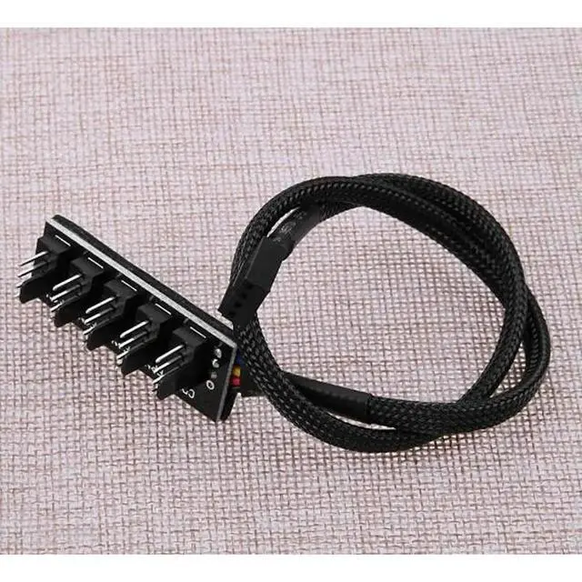 Alt view image 4 of 6 - 5Pcs Pwm Fan Splitter Cable 1in5 CPU Cooler Extension Adapter Supports Fan2 Fan4 Tachometer Signal Pc Cooling