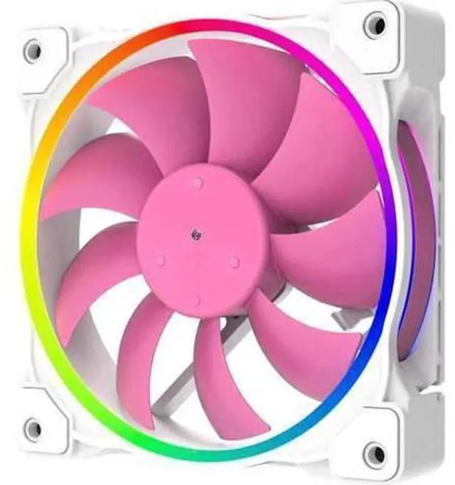 Alt view image 5 of 8 - ID-COOLING ZF-12025-PINK Case Fan 120mm 5V 3 PIN Addressable RGB Cooling Fan MB Sync, 4 PIN PWM Speed Control Fans for Radiator/CPU Cooler/Computer Case