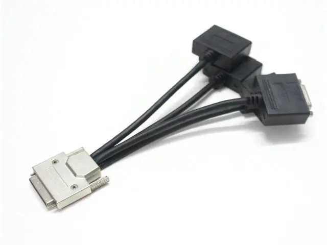 Alt view image 2 of 2 - OIAGLH VHDCI (SCSI 68Pin) M to 4-Port DVI-D (24 + 1) F Splitter Cable for NVIDIA and Graphics Cards