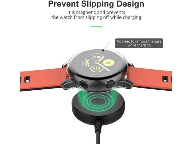 Alt view image 12 of 14 - 2-Pack Compatible with Samsung Galaxy Watch Active / Active 2 Charger Dock Wireless Charging Cable for Samsung Galaxy Active 1 / Active 2 Watch SM-R500 / SM-R820 / SM-R830