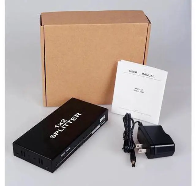 Alt view image 12 of 14 - DVI Splitter 1 in 2 Out 2 Port DVI Dual Monitors Distribution Duplicator Video Splitter (EDID Management) Support Resolution up to 4K2K/30HZ for PC Laptop DVR Projector HDTV