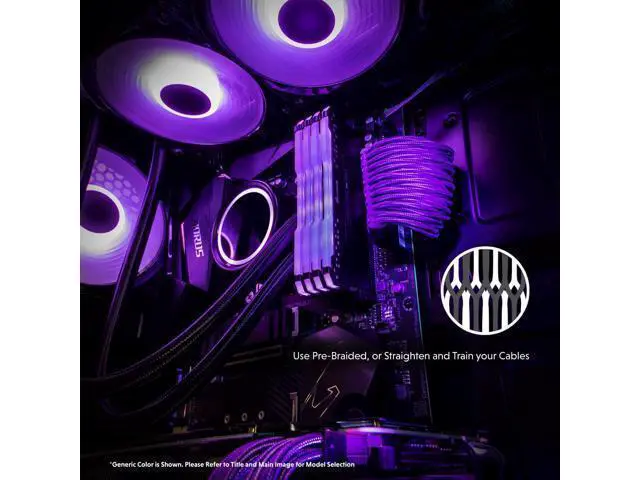 Alt view image 9 of 12 - LINKUP - 30cm Super Soft and Flexible PSU Cable Extension Sleeved Custom Mod GPU PC Braided w/Comb Kit1 x 24 P (20+4)2 x 8 P (4+4) CPU2 x 8 P (6+2) GPU Set300mm - WhiteBlack